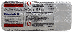 Midotab 5 MG Tablet 10 Midotab 5 MG Tablet 10